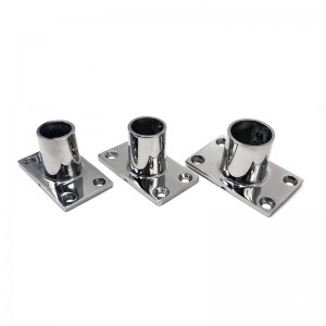 Marine awning fittings Fixed tube holder 90 degree stainless steel tube holder Square tube holder
