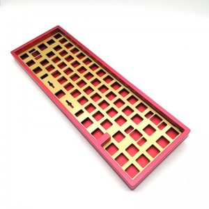 CNC mechanical game keyboard aluminum case brass positioning plate cnc keyboard
